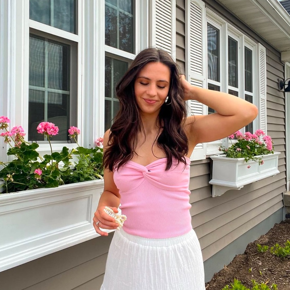 pink bandeau top